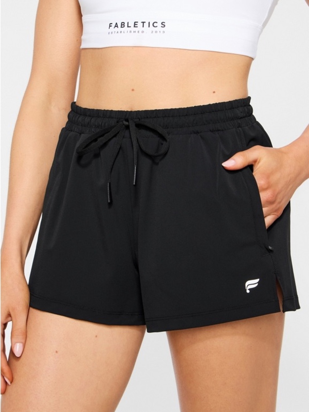 Fabletics All Day Black Women's Athletic Shorts